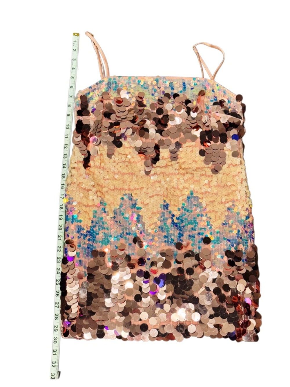 12th Tribe Rose Gold Sequin Mini Dress - Picture 5 of 9